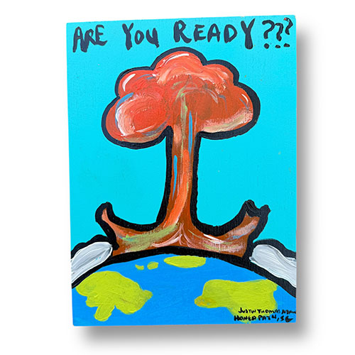 Justin Atkin 8x11 Painting Are You Ready?